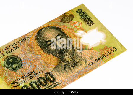 100000 dong Bank Note von Vietnam. Dong ist der nationalen Währung von Vietnam Stockfoto