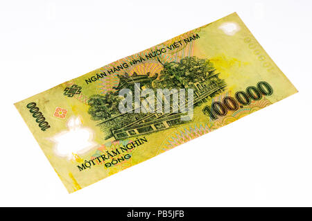 100000 dong Bank Note von Vietnam. Dong ist der nationalen Währung von Vietnam Stockfoto