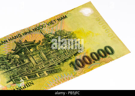 100000 dong Bank Note von Vietnam. Dong ist der nationalen Währung von Vietnam Stockfoto