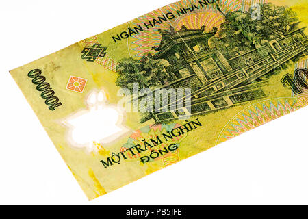 100000 dong Bank Note von Vietnam. Dong ist der nationalen Währung von Vietnam Stockfoto