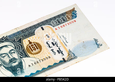 1000 togrog Bank Note. Togrog ist die nationale Währung der Mongolei Stockfoto