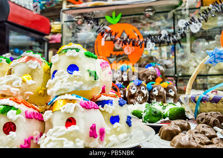 Mexikanischen Zucker Schädel, in Chiapas, Mexiko Stockfoto