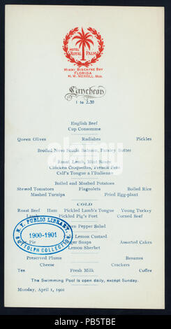 971 Mittagessen (by) ROYAL PALM HOTEL (at) "MIAMI Biscayne Bay, FL" (HOTEL gehalten ;) (NYPL Hades -275935-470999) Stockfoto