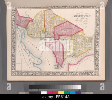 1204 Plan der Stadt Washington. Die Hauptstadt der Vereinigten Staaten von Amerika (Nypl b 13663520-1510806) Stockfoto
