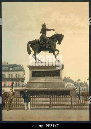 1571 Statue von Jeanne d'Arc von foyatier in der Märtyrer", Orléans, Frankreich - LCCN 2001698500 Stockfoto