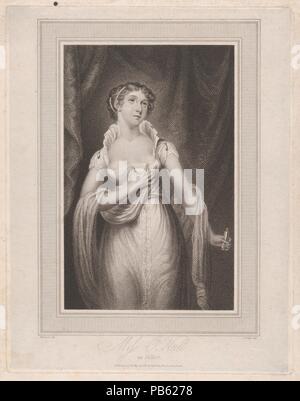 Miss O'Neill wie Julia. Artist: Peter Charles Henderson (British, 1791-1829) aktiv. Abmessungen: Platte: 12 11/16 x 10 in. (32,2 × 25,4 cm) Blatt: 15 7/8 x 10 15/16 in. (40,4 × 27,8 cm). Engraver: James Godby (British, 1767-1849). Sitter: Lady Elizabeth Wrixon-Becher (irisch, 1791-1872). Betrifft: William Shakespeare (Britisch, Stratford-upon-Avon 1564-1616 Stratford-upon-Avon). Datum: 29. Mai 1815. Museum: Metropolitan Museum of Art, New York, USA. Stockfoto