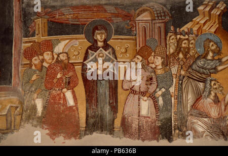 1156 Gemälde in St. Demetrius Kirche (Markova Sušica) 082 Stockfoto