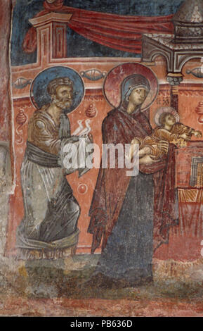 1156 Gemälde in St. Demetrius Kirche (Markova Sušica) 080 Stockfoto