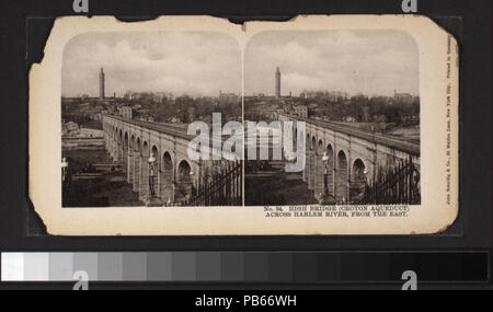 758 Hohe Brücke (Croton Aqueduct), über Harlem River, von Osten (Nypl b 11708041 - G91 F188 060F) Stockfoto