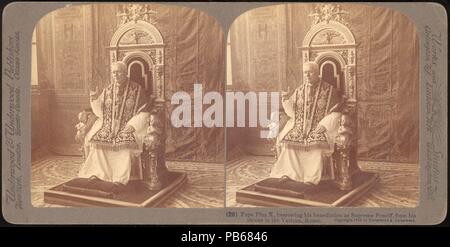 [12 Stereograph Blick auf Prominente wie Päpste und Präsidenten]. Artist: Alfred Hewitt. Abmessungen: ca.: 8,9 x 17,8 cm (3 1/2 x 7 in.). Person im Foto: Papst Pius X (Italienisch, 1835-1914); William McKinley (American, 1843-1901); Präsident John Calvin Coolidge Jr. (American, 1872-1933); First Lady Grace Anna Goodhue Coolidge (American, 1879-1957); Major General Adna Romanza Chaffee (American, 1842-1941); Erste Dame Ida Saxton McKinley (American, 1847-1907). Fotografie Studio: Sun Skulptur arbeitet und Studios (Amerikanische). Herausgeber: Keystone View Company; C. H. Stockfoto