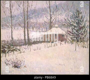 Winter in Portland. Artist: Allen Tucker (Amerikanische, Brooklyn, New York 1866-1939 New York). Abmessungen: 25 x 30 in. (63,5 x 76,2 cm). Datum: 1907. Museum: Metropolitan Museum of Art, New York, USA. Stockfoto