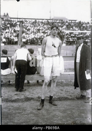 1246 Ray Ewry des New York Athletic Club, Sieger des Ständigen ausgedehnter Sprung, stehend hoch springen, und drei ständige springen Veranstaltungen an der 1904 Olympics Stockfoto