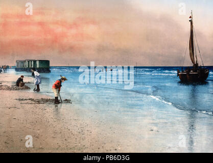 . Nederlands: Scheveningen - Damesbaden. Zwischen 1890 und 1905 1294 Scheveningen - Damesbaden 1900 Stockfoto