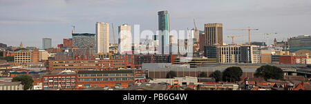Birmingham City Centre einen Panoramablick auf die Skyline, West Midlands, England, Großbritannien, vom Süden der Stadt Stockfoto
