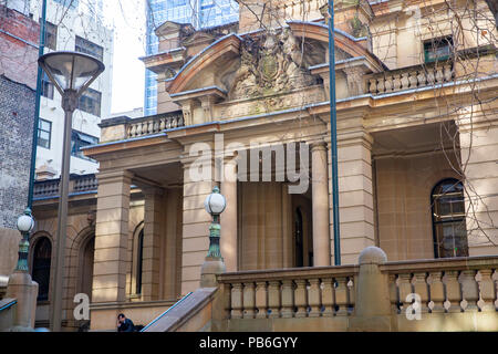 Zentrales Gericht im Jahr 1892 in Liverpool Street im Stadtzentrum von Sydney, Australien Stockfoto