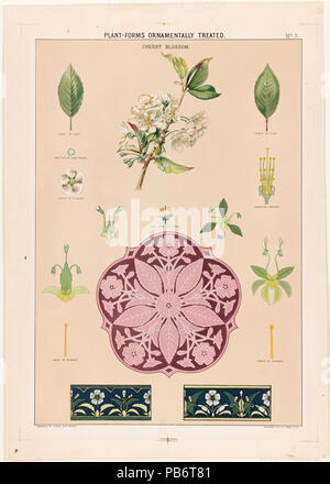 1204 Plant-Forms Ornamental behandelt - Cherry Blossom durch Boston Public Library Stockfoto