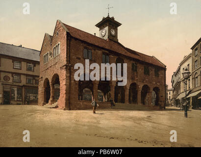 . Markthalle in Ross-on-Wye, Herefordshire, England. Zwischen 1880 und 1900 999 Markthalle, Ross-on-Wye, Herefordshire, England, Ca. 1890 Stockfoto