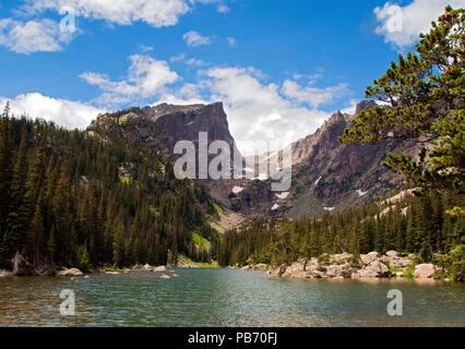 Emerald Lake Rocky Mountain Nationalpark Stockfoto