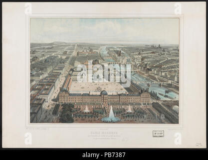 1168 Paris moderne. Les Tuileries, Le Louvre, et la rue de Rivoli, vue Prise du Jardin des Tuileries (nord-ouest) LCCN 2003670379 Stockfoto