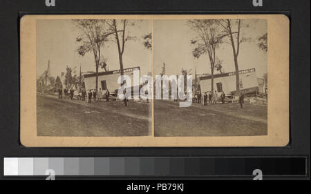 1810 Blick auf ein Haus, das aus seinem Fundament gehoben wurde (Nypl b 11707672 - G90 F064 006 W) Stockfoto