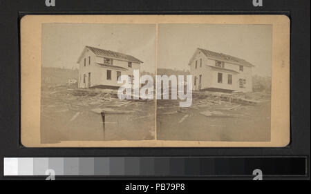 1810 Blick auf ein Haus, das aus seinem Fundament gehoben wurde (Nypl b 11707672 - G90 F064 011 W) Stockfoto