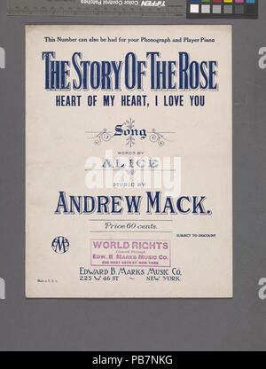 1704 Die Geschichte der Rose (NYPL Hades -609571-1256607) Stockfoto