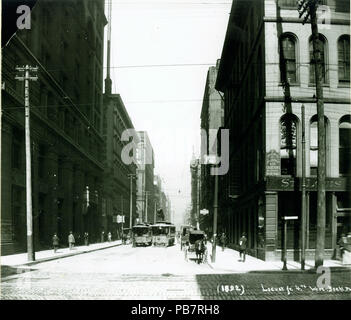 931 Locust Street ab der vierten Straße, Blick nach Westen Stockfoto