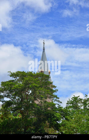 Oberseite des Nikolaus von Bari Kathedrale (Kirche von Huhn) in Dalat, Vietnam. Es ist eine der berühmtesten Kirchen von Dalat Stadt. Stockfoto