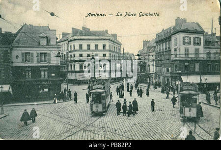 . Français: Carte postale Ancienne sans erwähnen d'Éditeurs:. Vor 1914 800 INCONNU - amiens - La Place Gambetta Stockfoto