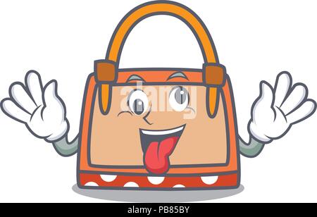 Crazy Hand Tasche Maskottchen Karikatur Stock Vektor