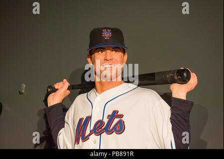 NEW YORK, USA - 22.September 2015: David Wright in Madame Tussaud Wax Museum, Times Square, New York City. Marie Tussaud wurde als Marie Grosholtz in 17 geboren Stockfoto