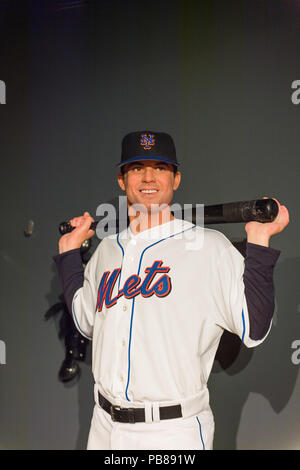 NEW YORK, USA - 22.September 2015: David Wright in Madame Tussaud Wax Museum, Times Square, New York City. Marie Tussaud wurde als Marie Grosholtz in 17 geboren Stockfoto