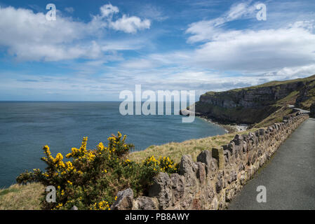 Blick von der Marine Drive auf der Great Orme, Llandudno, North Wales, UK. Stockfoto