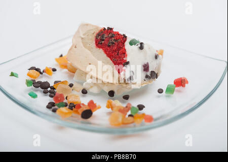 Leckeres Eis mit kandierten Farbige Stockfoto
