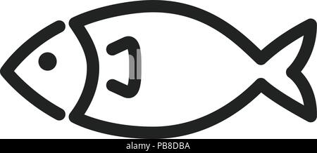 Fisch Symbol Leitung. Vector EPS 10. Stock Vektor