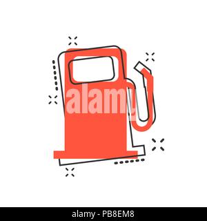 Vektor cartoon Kraftstoff Gas Station Symbol im Comic-stil. Auto Benzin  pumpe Zeichen Abbildung Piktogramm. Die Geschfts splash Wirkung Konzept  Stock-Vektorgrafik - Alamy
