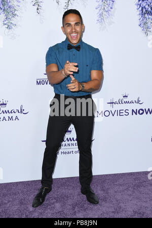 Beverly Hills, CA, USA. Juli 2018. 26. Juli 2018 - Beverly Hills, Kalifornien - Carlos PenaVega. 2018 Hallmark Channel Summer TCA in Private Residence. Foto: Birdie Thompson/Admedia Stockfoto