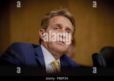 Juli 25, 2018 - Washington, District of Columbia, Vereinigte Staaten - Senator Jeff FLAKE (Credit Bild: © Douglas Christian über ZUMA Draht) Stockfoto