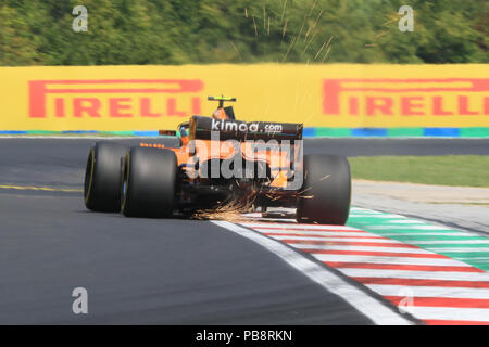 Hungaroring, Mogyorod, Ungarn. 27. Juli, 2018. Formel 1 Grand Prix von Ungarn, Freitag Freies Training; McLaren, Stoffel Vandoorne Credit: Aktion plus Sport/Alamy leben Nachrichten Stockfoto