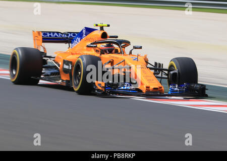 Hungaroring, Mogyorod, Ungarn. 27. Juli, 2018. Formel 1 Grand Prix von Ungarn, Freitag Freies Training; McLaren, Stoffel Vandoorne Credit: Aktion plus Sport/Alamy leben Nachrichten Stockfoto