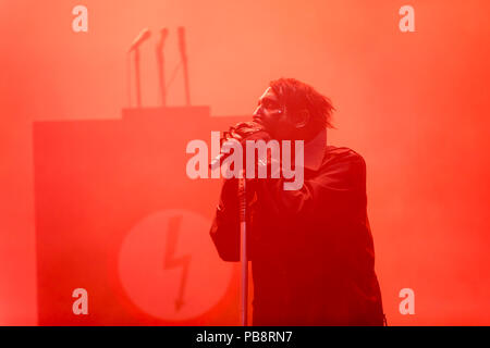 19/Marilyn Manson, Sänger und Schauspieler Marilyn Manson (zivile Brian Hugh Warner) live auf dem Rock am Ring Festival vom 01.-03.06.2018 auf dem Nürburgring in der Vulkaneifel. Rock, Hardrock, Alternative, Metal, Musik | Verwendung weltweit Stockfoto