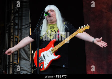 Berlin, Deutschland. 09 Juni, 2018. 16/SÜSS, Andy Scott, Gitarrist, ursprünglichen Mitgliedstaaten, Glam Rock Band, UK, 50. Jubiläums Open Air, Konzert, 09.06.2018, Open Air, Citadel Music Festival 2018, Zitadelle, Berlin, Deutschland <SÜSS, Rock Band, GB, am Juni 09, 2018, Zitadelle, Berlin, Deutschland | Verwendung der weltweiten Kredit: dpa/Alamy leben Nachrichten Stockfoto