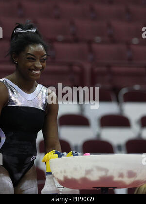 Hoffman Estates, IL, USA. 3 Mär, 2018. Gymnast konkurriert während der 2018 American Cup Gymnastik Meisterschaften, in Hoffman Estates, IL statt. Melissa J. Perenson/CSM/Alamy leben Nachrichten Stockfoto