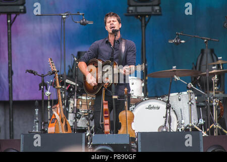 Mailand Italien. Vom 27. Juli 2018. Der englische Singer/Songwriter und Multi-Instrumentalist SETH LAKEMAN Live at Ippodromo SNAI San Siro während des 'Milano Sommer Festival' Eröffnung der Show von Robert Plant. Credit: Rodolfo Sassano/Alamy leben Nachrichten Stockfoto