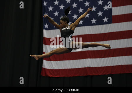 Hoffman Estates, IL, USA. 3 Mär, 2018. Gymnast konkurriert während der 2018 American Cup Gymnastik Meisterschaften, in Hoffman Estates, IL statt. Melissa J. Perenson/CSM/Alamy leben Nachrichten Stockfoto