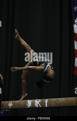 Hoffman Estates, IL, USA. 3 Mär, 2018. Gymnast konkurriert während der 2018 American Cup Gymnastik Meisterschaften, in Hoffman Estates, IL statt. Melissa J. Perenson/CSM/Alamy leben Nachrichten Stockfoto