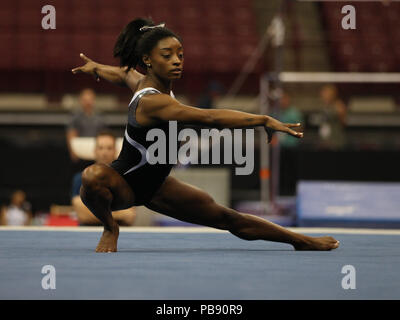 Hoffman Estates, IL, USA. 3 Mär, 2018. Gymnast konkurriert während der 2018 American Cup Gymnastik Meisterschaften, in Hoffman Estates, IL statt. Melissa J. Perenson/CSM/Alamy leben Nachrichten Stockfoto