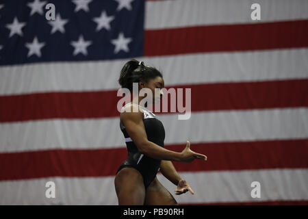 Hoffman Estates, IL, USA. 3 Mär, 2018. Gymnast konkurriert während der 2018 American Cup Gymnastik Meisterschaften, in Hoffman Estates, IL statt. Melissa J. Perenson/CSM/Alamy leben Nachrichten Stockfoto