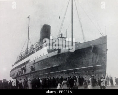 1561 SS King Orry gestrandet in New Brighton, 1921. Stockfoto