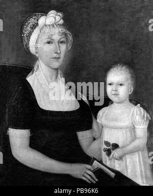 845 Joshua Johnson, Frau Abraham weiß Jr. (Martha Bussey) und Rose Elizabeth White (Mrs. Abner Neale), Ca. 1810 Stockfoto